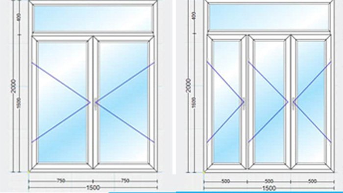 Bảng kích thước cửa sổ nhôm kính 2 cánh chuẩn, hợp phong thủy 2024