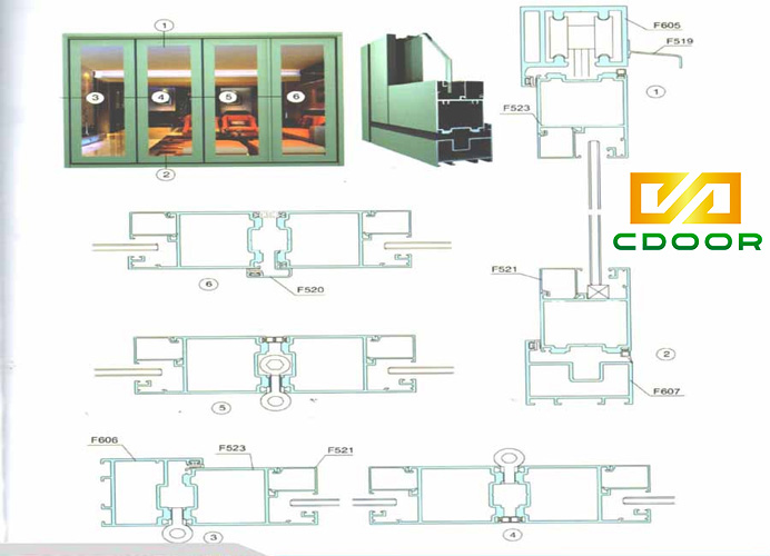 Mặt cắt nhôm Xingfa hệ 63