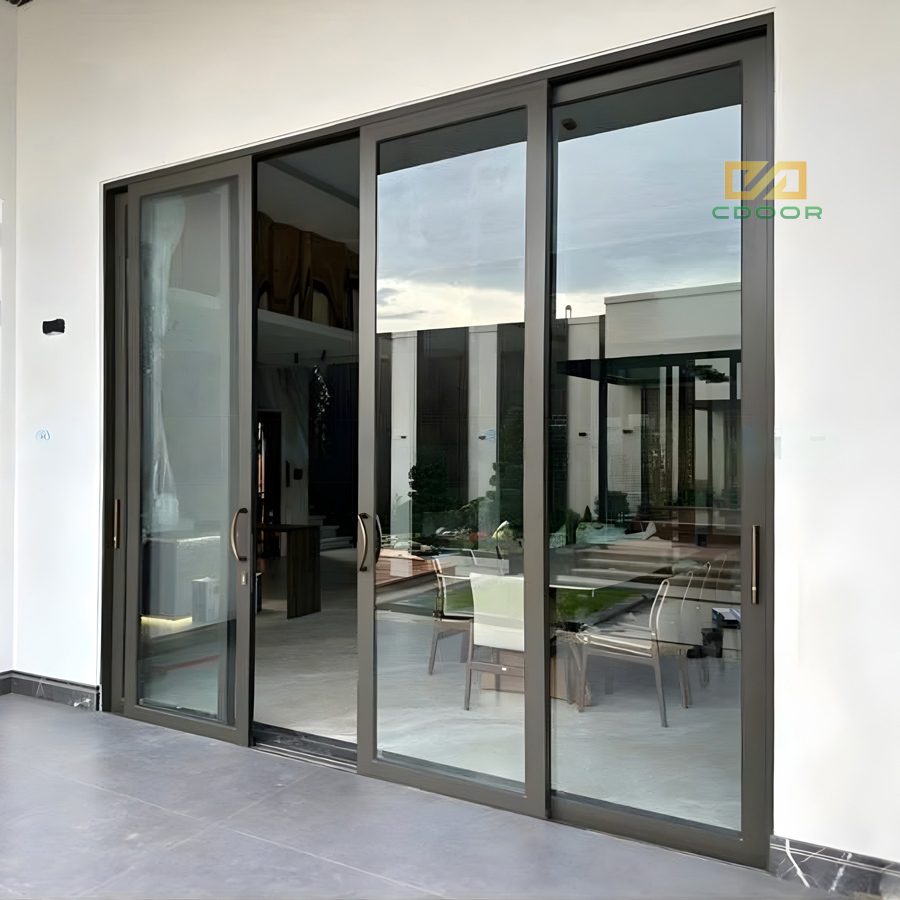 Cửa lùa 4 cánh Maxpro hệ 93 2 ray