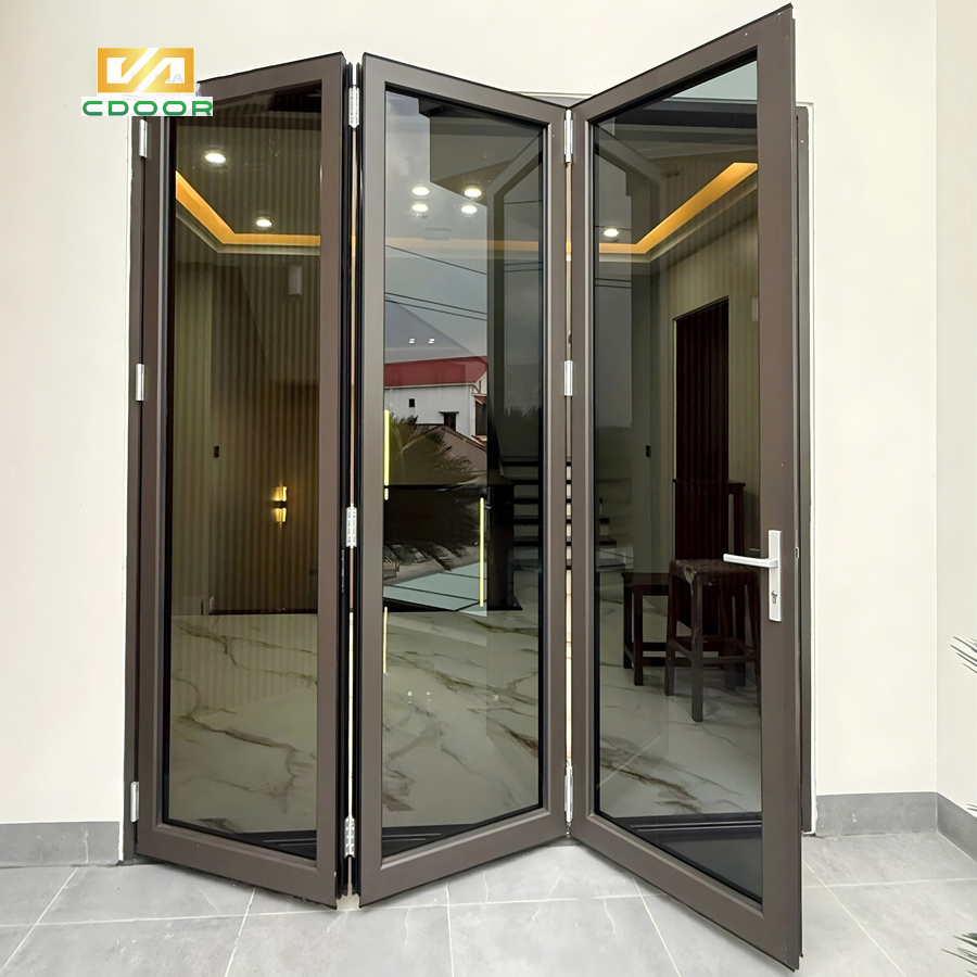 Mẫu cửa nhôm Maxpro hệ xếp trượt do CDoor thi công